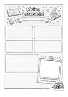 Vorschau - Arbeitsblätter - Meine Lesenacht – Rückblick & Tagebuch für die Grundschule - Seite 1