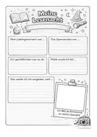 Vorschau - Arbeitsblätter - Meine Lesenacht – Rückblick & Tagebuch für die Grundschule - Seite 2