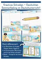 Vista previa - Unidades / Secuencias / Situaciones de Aprendizaje - Historias encadenadas de verano I escritura creativa en alemán Deutsch Sommer Geschichten schreiben - página 1