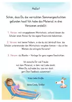 Vista previa - Unidades / Secuencias / Situaciones de Aprendizaje - Historias encadenadas de verano I escritura creativa en alemán Deutsch Sommer Geschichten schreiben - página 3