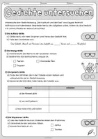 Vorschau - Arbeitsblätter - Lyrik - lyrische Elemente untersuchen - Einstieg, Übung und Wiederholung zu formalen Aspekten: Stilmittel, Reimschema, Strophe, Vers, Rhythmus, Metrum, Lyrisches Ich - Differenzierte Sachtexte, Arbeitsblätter, Lösungen ab Klasse 5 bis Klasse 10 - Seite 3