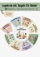 Vorschau - Bildkarten - Legekreis Regelkarten Kindergarten & Grundschule | Morgenkreis Bildkarten Regeln Kita - Deckblatt