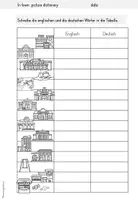 Vorschau - Arbeitsblätter - Englisch | In Town - Seite 1