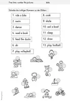 Vorschau - Arbeitsblätter - Free Time Englisch | Englischunterricht Grundschule Klasse 3-4 - Seite 3