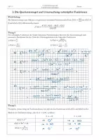 Vorschau - Stundenentwürfe - Oberstufe Mathe Die Quotientenregel und Untersuchung verknüpfter Funktionen - Seite 1