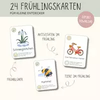 Vorschau - Mal- und Bastelvorlagen - Materialpaket Frühling | Tiere, Frühblüher & Aktivitäten | Lernkarten, Arbeitsblätter, Rätsel & mehr - Seite 1
