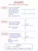 Vorschau - Stundenentwürfe - Mathe Lernzettel-Strecke, Gerade, Strahl und Schnittpunkt - Seite 1