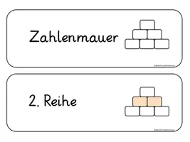 Vorschau - Präsentationen/Tafelbilder - Wortspeicher Zahlenmauern + große Zahlenmauer - Deckblatt