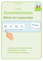 Vorschau - Fördermaterial/Inklusion - erstes Zusammenlauten: Wörter mit Lesestreifen - Deckblatt
