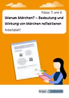 Vorschau - Arbeitsblätter - Warum Märchen? – Bedeutung und Wirkung von Märchen reflektieren - Deckblatt