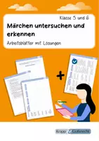 Vorschau - Arbeitsblätter - Märchen untersuchen und erkennen - Deckblatt