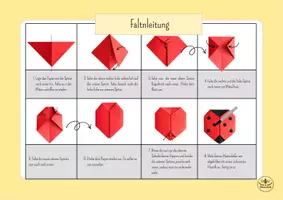 Vorschau - Arbeitsblätter - Origami - Marienkäfer im Frühling basteln - Kunst Klasse 2 und 3 - Seite 3