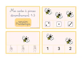 Aperçu - Jeux - Cartes à Pinces dénombrement 1-3 printemps - Page de couverture