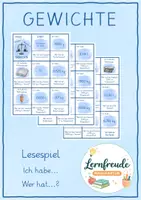 Vorschau - Spiele - Gewichte - Lesespiel "Ich habe... Wer hat...?" Umrechnen - Deckblatt