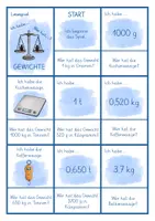 Vorschau - Spiele - Gewichte - Lesespiel "Ich habe... Wer hat...?" Umrechnen - Seite 1
