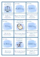 Vorschau - Spiele - Gewichte - Lesespiel "Ich habe... Wer hat...?" Umrechnen - Seite 2