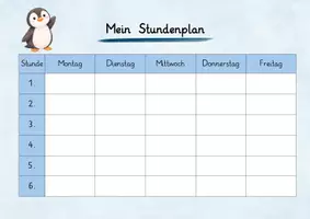 Vorschau - Lehrpläne/Lehrermaterial - Pinguinklasse - Stundenplan - Seite 2
