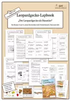 Vorschau - Arbeitsblätter - Leopardgecko-Lapbook | 3 Niveaustufen | GS, DaZ, Förder - Deckblatt