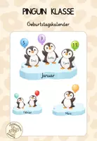 Vorschau - Bildkarten - Pinguinklasse - Geburtstagskalender - Deckblatt