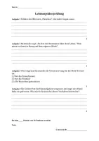 Vorschau - Arbeitsblätter - Leistungsüberrpüfung Verantwortung (Nietzsche) - Deckblatt