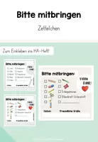 Vorschau - Anderer Materialtyp - Bitte mitbringen - Zettelchen zum Einkleben - Deckblatt