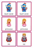 Vista previa - Juegos / Gamificación - Sant Jordi: joc de parelles amb vocabulari (impremta) - página 1