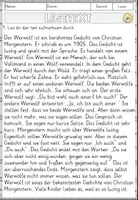 Vorschau - Arbeitsblätter - Ballade - Der Werwolf (Christian Morgenstern), Lesen und Verstehen Arbeitsblätter mit Lesetext, Fragen - Seite 2