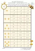 Vorschau - Arbeitsblätter - Blitzlesen Mathematik 1. Klasse – Vorgänger, Nachfolger & Nachbarzehner (ZR bis 20) - Seite 1