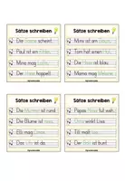 Vorschau - Stationenlernen - Einfache Sätze schreiben // Freiarbeitsmaterial - Seite 3
