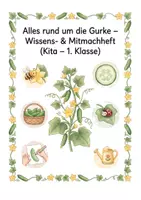 Vorschau - Stationenlernen - Alles rund um die Gurke – Wissens- & Mitmachheft (Kita – 1. Klasse) - Deckblatt