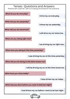 Náhľad - Tenses Question and Answers - Speaking Exercise - strana 3