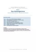 Vorschau - Arbeitsblätter - Platons Höhlengleichnis – Klasse 10–12 | Erkenntnistheorie, Ideenlehre, Bildungsphilosophie & digitale Gegenwart | Vollständige Unterrichtseinheit - Deckblatt