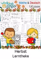 Vorschau - Arbeitsblätter - Herbst | Deutsch | Mathe | Klasse 1 | Lerntheke - Deckblatt