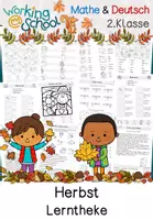 Vorschau - Arbeitsblätter - Herbst | Mathe | Deutsch | Klasse 2 | Lerntheke | Freiarbeit - Deckblatt