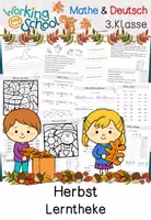 Vorschau - Arbeitsblätter - Herbst | Deutsch | Mathe | Klasse 3 | Herbstwerkstatt | Lerntheke - Deckblatt