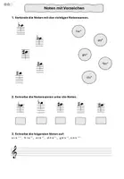 Vorschau - Arbeitsblätter - Arbeitsblätter - Vorzeichen in der Musik (Notenlehre differenziert) - Seite 2