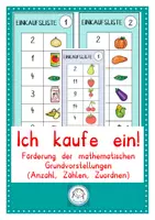 Vorschau - Spiele - Ich kaufe ein! Förderung der mathematischen Grundvorstellungen (Anzahl, Zählen, Zuordnen) - Deckblatt