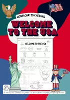 Vorschau - Arbeitsblätter - Welcome to the USA - Wortschatzeinführung AB - Deckblatt