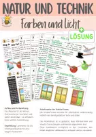 Vorschau - Arbeitsblätter - NT Farben und Licht - Deckblatt