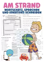forhåndsvisning - Tysk Deutsch Ordforrad strand sommer, muntlig aktivitet og skriftlig produksjon I am Strand Sommer Wortschatz - omslagsark