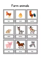 Vorschau - Bildkarten - English Flashcards Farm Animals - Englisch-Flashcards zum Thema „Bauernhoftiere“ - Seite 1