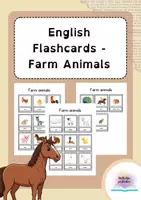 Vorschau - Bildkarten - English Flashcards Farm Animals - Englisch-Flashcards zum Thema „Bauernhoftiere“ - Deckblatt
