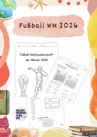 Vorschau - Arbeitsblätter - Fußball WM 2026 - Infos, Fragen und Rätsel - Deckblatt