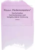 Vorschau - Klassenarbeiten - (Nachschreib-)Klausur I Sachtextanalyse I Medienkritik I editierbar - Deckblatt