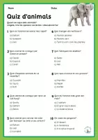 Vista previa - Hojas de trabajo - 🐾 Curiositats amb passatemps sobre animals - Portada