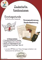 Vorschau - Stundenentwürfe - Zauberhafte Kombinationen: Standortbestimmung UPP Reihe Kombinatorik Klasse 1+2 (Zauberei, Strategien) - Deckblatt