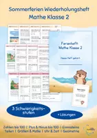 Vorschau - Arbeitsblätter - Sommerferien Wiederholungsheft: Mathe Klasse 2 – Fit für Klasse 3 - Deckblatt