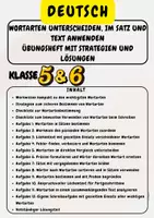 Vorschau - Arbeitsblätter - Wortarten Unterscheiden, im Satz und Text anwenden Übungsheft mit Strategien und Lösungen Klasse 5 & Klasse 6 - Deckblatt