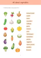 Vorschau - Arbeitsblätter - english vegetables / Gemüse / food - Deckblatt