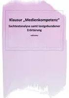 Vorschau - Klassenarbeiten - Klausur Sachtextanalyse samt Erörterung (Medienkritik) I editierbar - Deckblatt